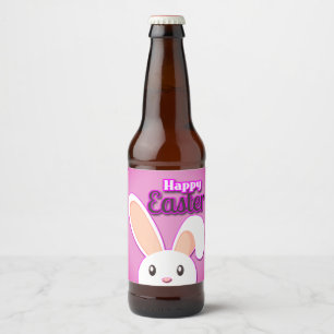 Lovely Easter Bunny 2 Beer Bottle Label