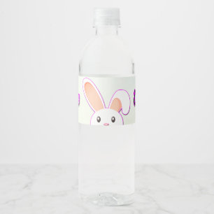 Lovely Easter Bunny 2 Water Bottle Label