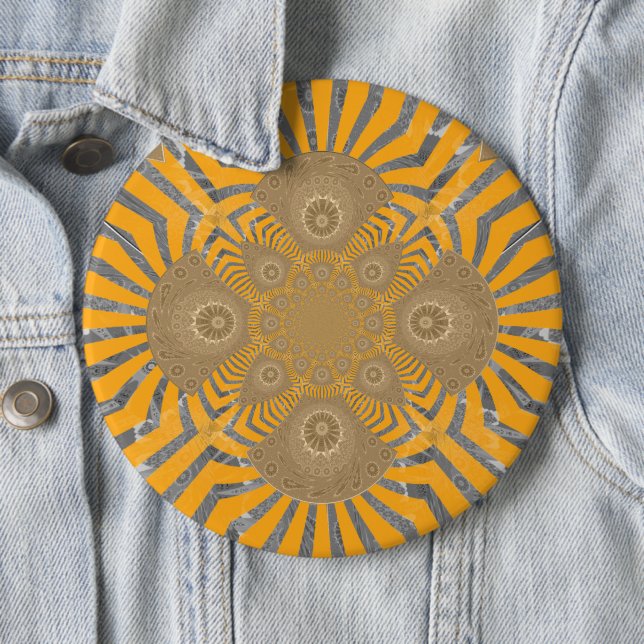 Lovely Edgy  amazing symmetrical pattern design 6 Cm Round Badge (In Situ)