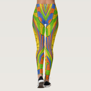 lovely Egyptian multi colour design symmetrical pa Leggings