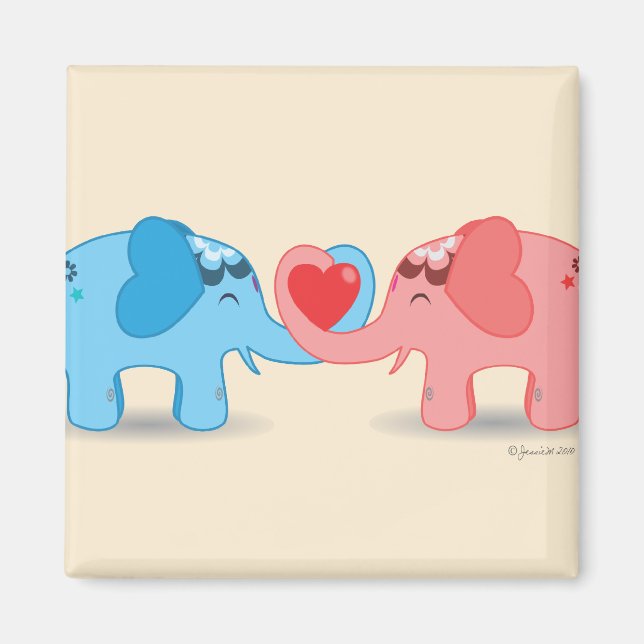 Lovely Elephant Magnet (Front)