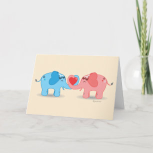 Lovely Elephants Holiday Card