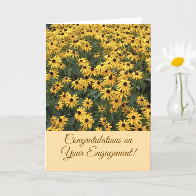 Lovely Engagement, Folded Greeting Card (Small Plant)
