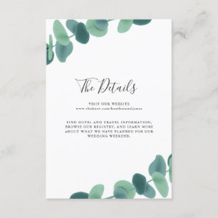 Lovely Eucalyptus Wedding Enclosure Card