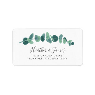 Lovely Eucalyptus Wedding Label