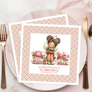 Lovely Fairy Garden Magical Birthday Party Theme Napkin