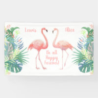Lovely Fairy Tale For Two Flamingo Tropical Flower