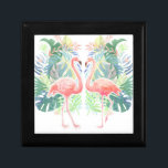 Lovely Fairy Tale For Two Flamingo Tropical Flower Gift Box<br><div class="desc">Lovely Fairy Tale For Two Flamingo - Gift Box - Watercolor Illustration. Beautiful two pink flamingo,  tropical exotic flowers,  foliage,  jungle floral ornament,  garden,  summer,  wedding day,  voyage,  holiday,  birthday,  vacation (gifts for her). Crafts & Party Supplies > Gift Wrapping Supplies > Gift Boxes</div>