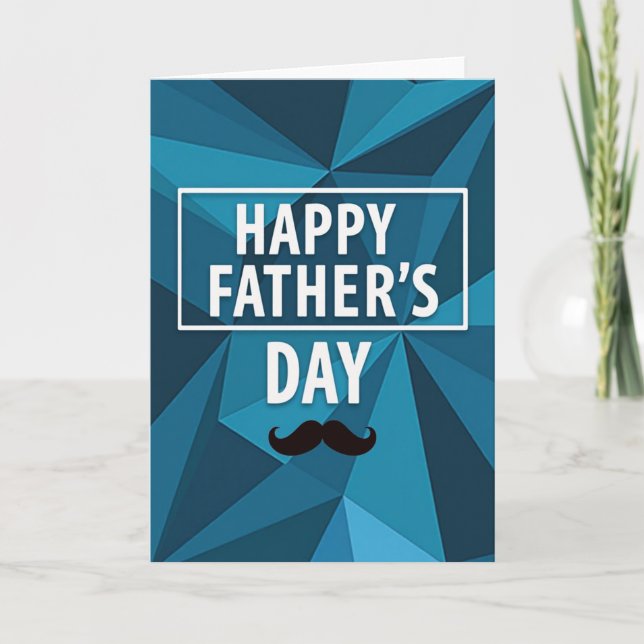 Lovely Fathers Day Polygon Card (Front)