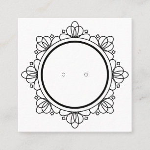 Lovely Filigree Black/White Earring Display Cards