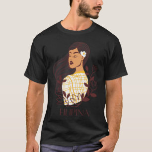 Lovely Filipina Pinay Filipiniana Filipino With Sa T-Shirt