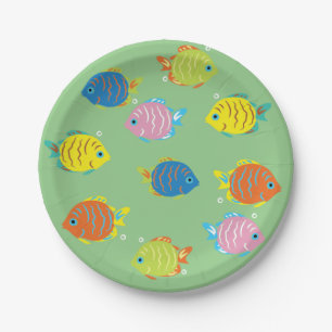 Lovely Fishes Paper Plate