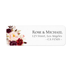 lovely floral botanical address label