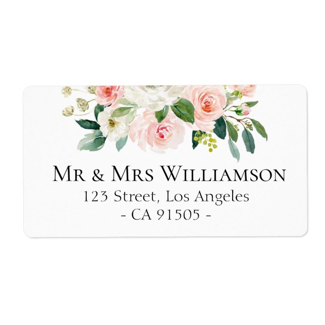 lovely floral botanical address label (Front)