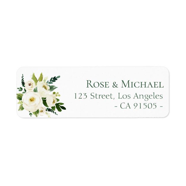 lovely floral botanical address label (Front)
