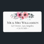 lovely floral botanical address label<br><div class="desc">custom text design</div>