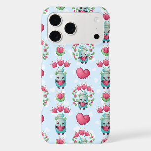 Lovely Floral Mason Jar Hearts Pattern