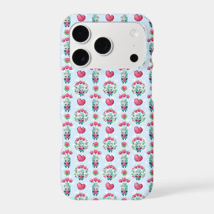 Lovely Floral Mason Jar Hearts Pattern