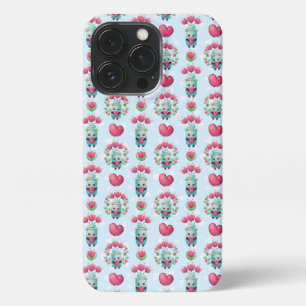 Lovely Floral Mason Jar Hearts Pattern iPhone 13 Pro Case