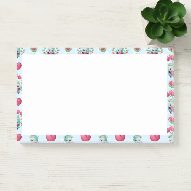 Lovely Floral Mason Jar Hearts Pattern Post-it Notes (Office)