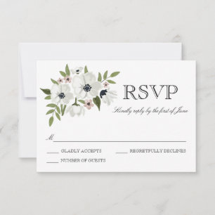 Lovely Floral RSVP Card