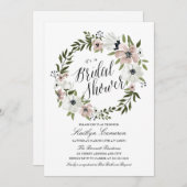 Lovely Floral Wreath- Bridal Shower Invitation (Front/Back)