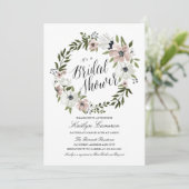 Lovely Floral Wreath- Bridal Shower Invitation (Standing Front)