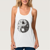 Lovely Floral Yin Yan Yoga Top