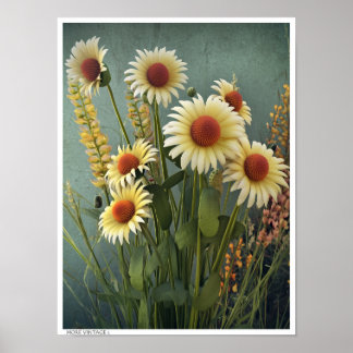Lovely flowers illustration poster