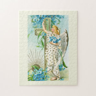 Lovely Forget Me Not Angel  Jigsaw Puzzle