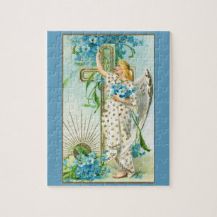 Lovely Forget Me Not Angel Jigsaw Puzzle
