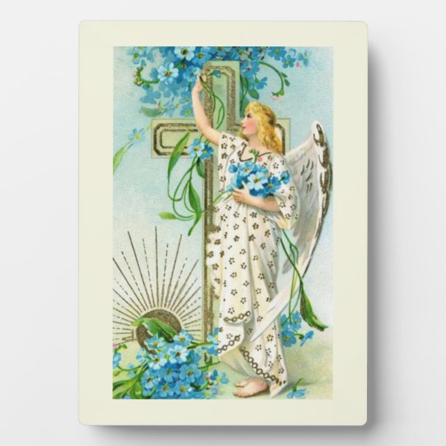 Lovely Forget Me Not Angel  Plaque (Front)