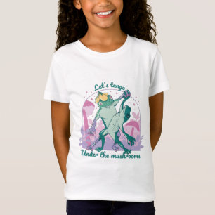 Lovely Frog Couple with Mushrooms Dance T-Shirt