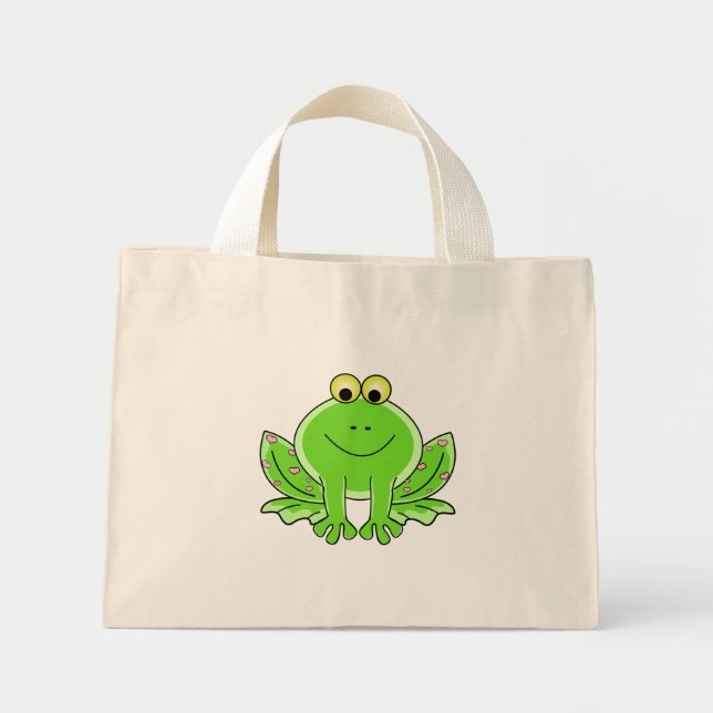 Lovely Frog Mini Tote Bag (Front)