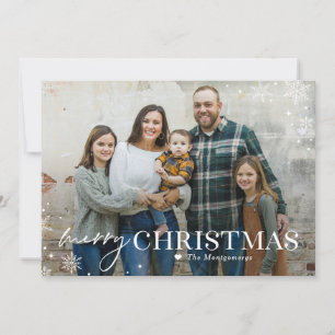 Lovely Frost Merry Christmas Photo Card