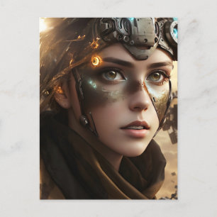 Lovely Futuristic Cyborg  Postcard