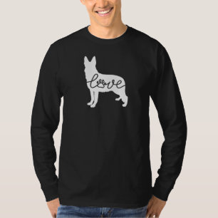 Lovely German Shepherd Love Paw Men Women   T-Shirt