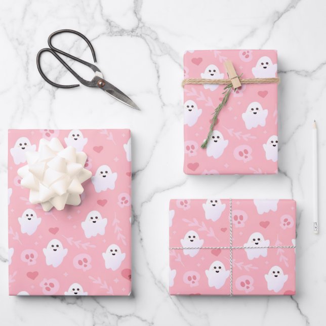 LOVELY GHOSTS WRAPPING PAPER SHEET (Front)