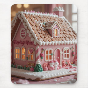 lovely gingerbread house mouse pad
