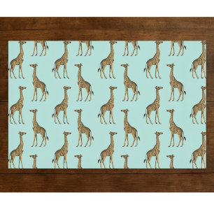 Lovely Giraffes Wrapping Paper Sheet
