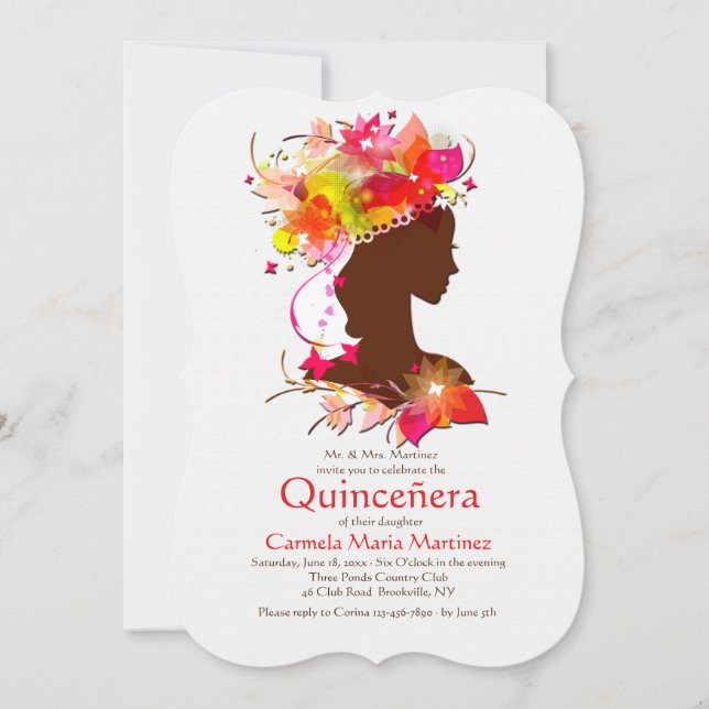Lovely Girl Quinceañera Invitation (Front)