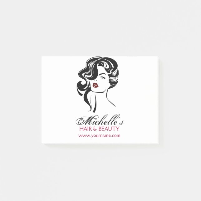 Lovely girl with wavy hair Makeup Icon Post-it Notes (Front)
