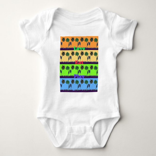 Lovely Girly Hakuna Matata colours Gifts.png Baby Bodysuit (Front)