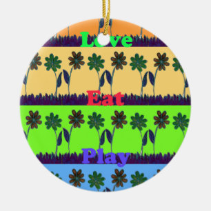 Lovely Girly Hakuna Matata colours Gifts.png Ceramic Tree Decoration