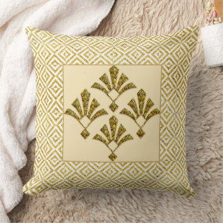 Lovely Gold Art Deco Motif Cushion. Cushion