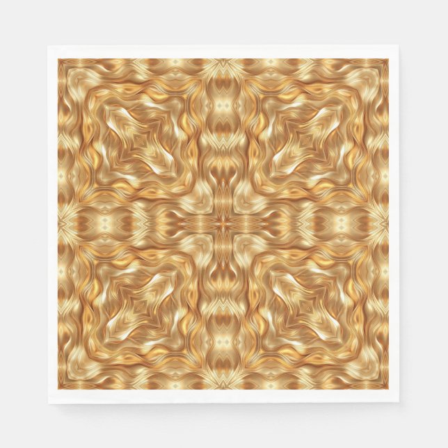Lovely golden abstract pattern napkin (Front)