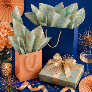 Lovely golden stripes tissue paper
