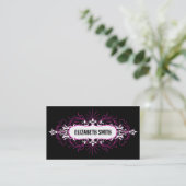 Lovely Gothic Business Card Pink/Black (Standing Front)