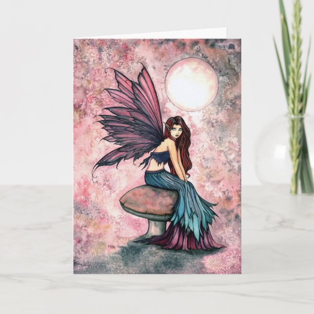 Lovely Gothic Fantasy Fairy Greeting Card (Front)