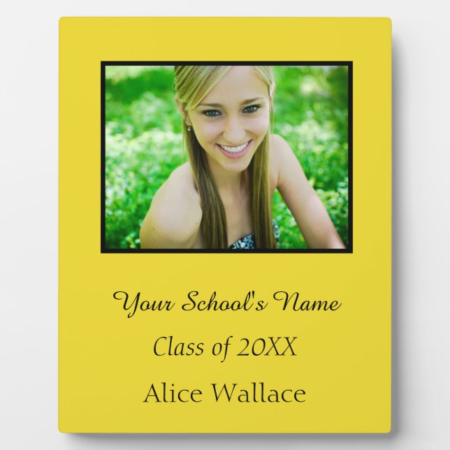 Lovely Graduation Photo Class of 20XX Plaque (Front)